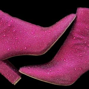 Betsey Johnson Pink Ankle Boots